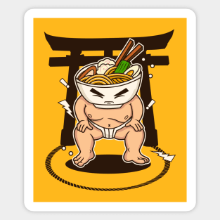 Ramen Sumo Wrestler Sticker